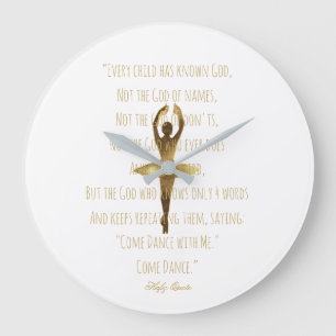 Grande Horloge Ronde Danseur classique inspiré de citation de danse de