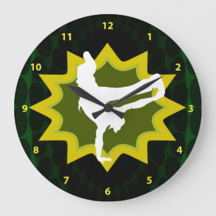 Grande Horloge Ronde Danseur de coupure sur le rétro arrière - plan