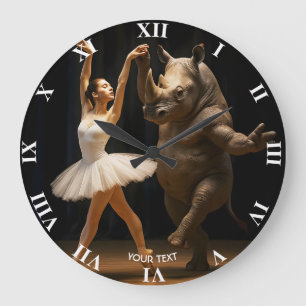 Grande Horloge Ronde Danseuse Imaginaire Ballerina