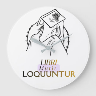 Grande Horloge Ronde Dark Academia Citation Latine Art en ligne