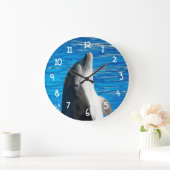 Grande Horloge Ronde Dauphin à bec (Maison)