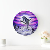 Grande Horloge Ronde Dauphin clair de lune (Maison)