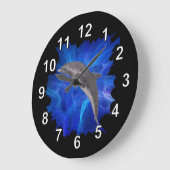 Grande Horloge Ronde Dauphin sautant l'horloge (Angle)