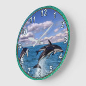 Grande Horloge Ronde Dauphins (Angle)