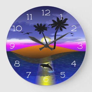 Grande Horloge Ronde Dauphins