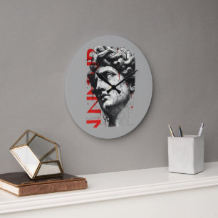 Grande Horloge Ronde David Bust édité par Street Art Moderne