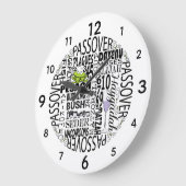 Grande horloge ronde de la Pâque "Dayenu" (Angle)
