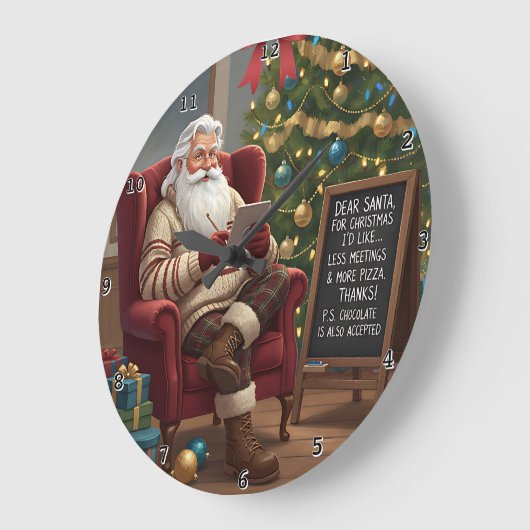 Grande Horloge Ronde Dear Santa Less Meetings (Angle)