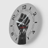 Grande Horloge Ronde Décodeur de fibre de carbone (Angle)