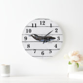 Grande Horloge Ronde Décodeur de Rustic (Maison)