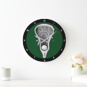 Grande Horloge Ronde Décor sportif Lacrosse (Maison)