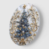 Grande Horloge Ronde Décoration Charme Festif (Angle)