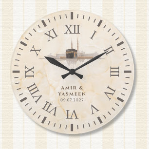 Grande Horloge Ronde Décoration de la Kaaba islamique   Cadeau de maria