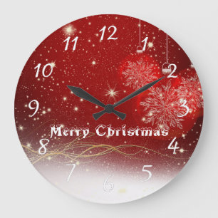 Grande Horloge Ronde Décoration de Noël