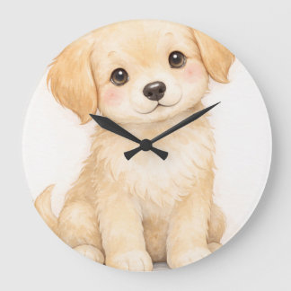 Grande Horloge Ronde Décoration murale pour la nurserie de chiots Golde
