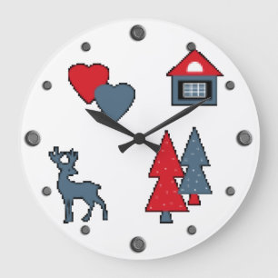 Grande Horloge Ronde Décorations de Noël