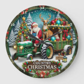 Grande Horloge Ronde Décorations de Noël et de Noël (Recto)