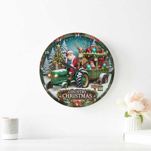 Grande Horloge Ronde Décorations de Noël et de Noël (Maison)