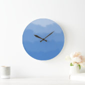 Grande Horloge Ronde Dégradé de ciel bleu rêveur (Maison)