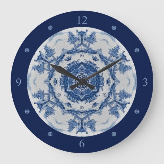 Grande Horloge Ronde Delft Blue Design 02 À Partir De 1764 ~ * ~  (Recto)