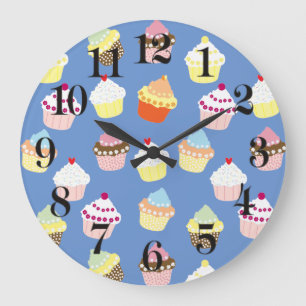 Grande Horloge Ronde Délicieux gâteaux d'anniversaire décorés