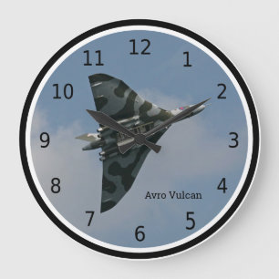 Grande Horloge Ronde Delta Wing Bomber, Avro Vulcan, personnalisable