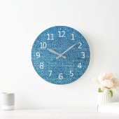 Grande Horloge Ronde Denim textile texture simple jeans | (Maison)