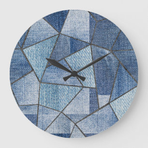 Grande Horloge Ronde Dénim urbain : conception de maquillage désorganis