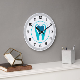 Grande Horloge Ronde Dentiste Teeth Heart
