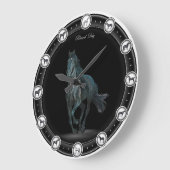 Grande Horloge Ronde Des clocks de Black Horse. (Angle)