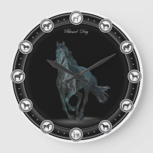Grande Horloge Ronde Des clocks de Black Horse.