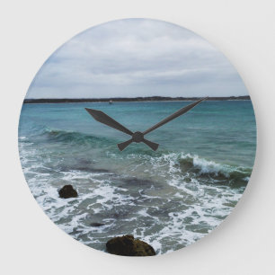 Grande Horloge Ronde Des Vagues Sur L'Océan,