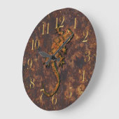 Grande Horloge Ronde Désert aborigène australien Gecko Lizard (Angle)
