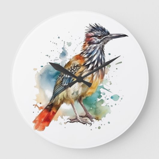 Grande Horloge Ronde Desert Spirit, Roadrunner en Aquarelle (Recto)