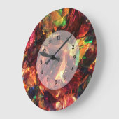 Grande Horloge Ronde Design Abstrait moderne unique inspiré (Angle)