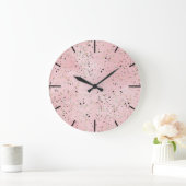 Grande Horloge Ronde Design en terrazzo en marbre doré (Maison)