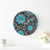 Grande Horloge Ronde Design floral 14 (Maison)
