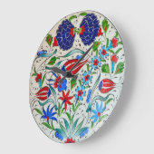 Grande Horloge Ronde Design floral turc (Angle)