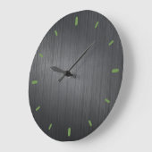 Grande Horloge Ronde Design métallique gris foncé Refroidi en aluminium (Angle)