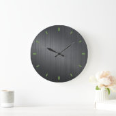 Grande Horloge Ronde Design métallique gris foncé Refroidi en aluminium (Maison)