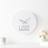 Grande Horloge Ronde Design moderne, simple, chic, cool de Love America (Maison)