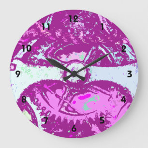 Grande Horloge Ronde Design Steampunk rose