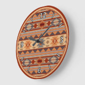 Grande Horloge Ronde Design Sud-Ouest Tan (Angle)