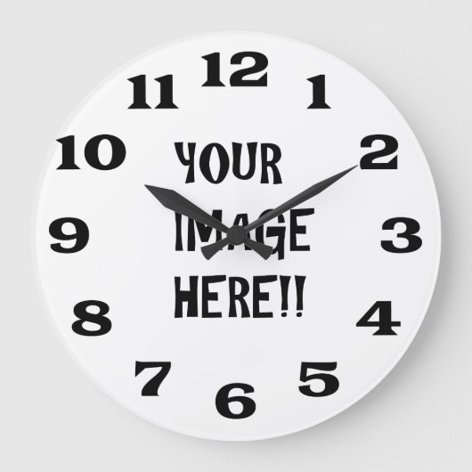 Grande Horloge Ronde Design your own Round (Large) Wall Clock (Recto)