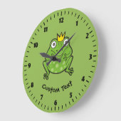 Grande Horloge Ronde Dessin de grenouille (Angle)