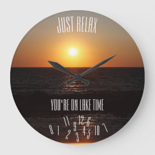 Grande Horloge Ronde Détendez-juste vous sont sur des nombres paresseu