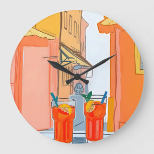 Grande Horloge Ronde Deux Aperols S'Il Vous Plaît !