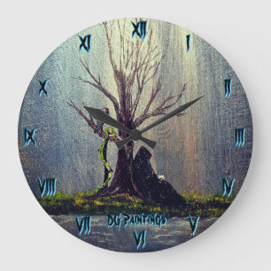 Grande Horloge Ronde DG Peintures Faucheur au repos