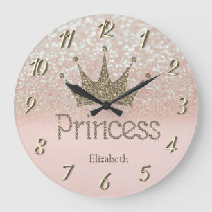 Grande Horloge Ronde Diadème chic charmant, princesse, Bokeh scintillan