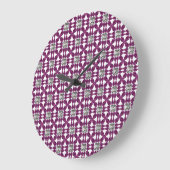 Grande Horloge Ronde Diamant pourpre (Angle)
